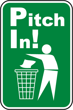 Pitch in idiom in english